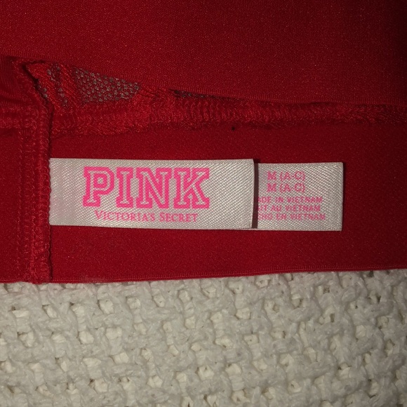 PINK Lace Bralette in Red - Picture 3 of 3